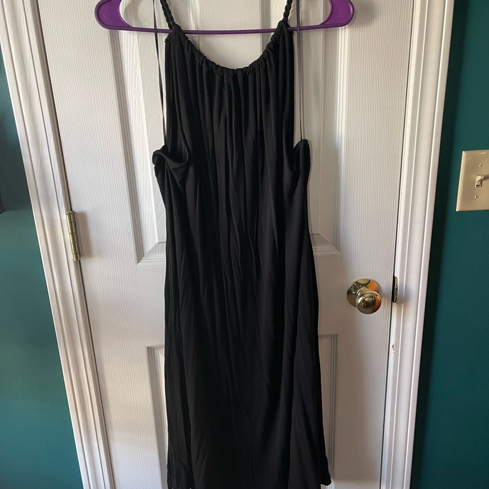 Time and Tru Black Midi Dress